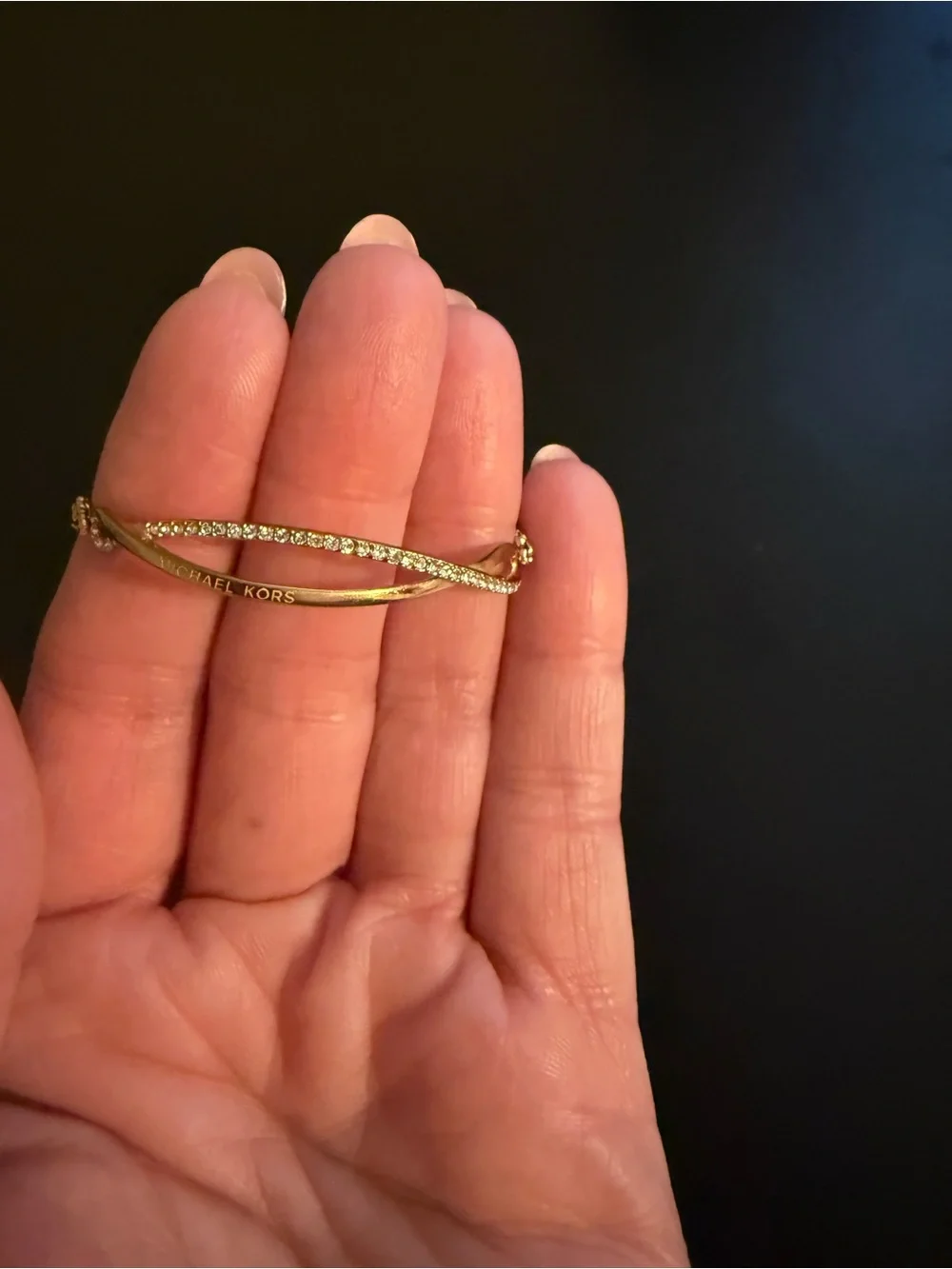 Gold-Tone Twisted Crystal Accent Bracelet - Women Jewelry
